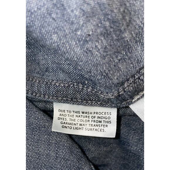J Crew Denim Pearl Snap Buttons Shirt Top Women's Sz. 12 Slim - Picture 9 of 9